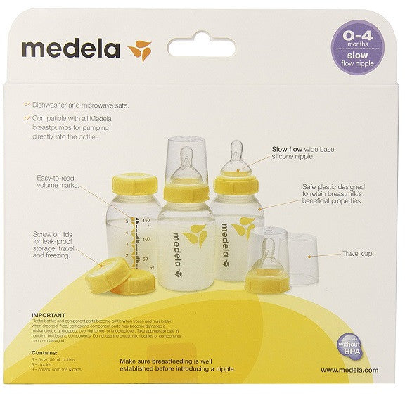 Medela Storage Bottle, 150mL, Made Without BPA, Safe for Dishwashers and  Microwaves