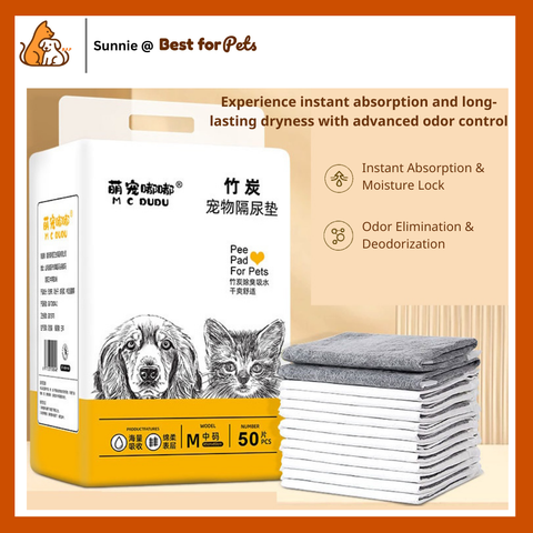 Charcoal Pet Pee Pad Leakproof & Odor Control | Fast Absorption Training Mat