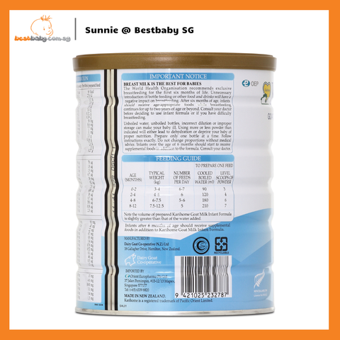 Karihome Goat Milk Infant Formula 900G (New Formula)