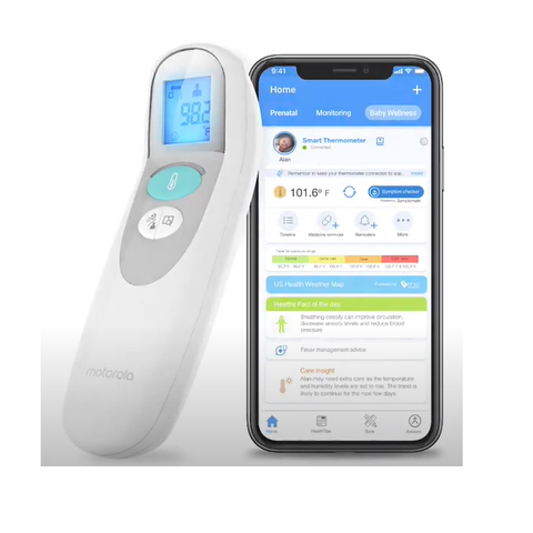 Motorola® Care+ Non-Contact Smart Forehead & Liquid Baby Thermometer