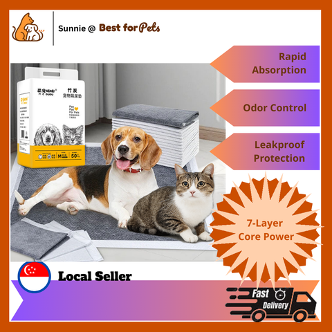 Charcoal Pet Pee Pad Leakproof & Odor Control | Fast Absorption Training Mat