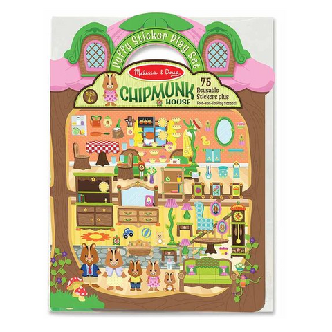 Melissa & Doug - Puffy Sticker Play Set Chipmunk House